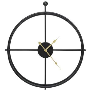 vidaXL Veggklokke svart 52 cm jern