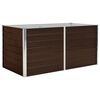 vidaXL Hevet blomsterkasse brun 160x80x77 cm galvanisert st&aring;l