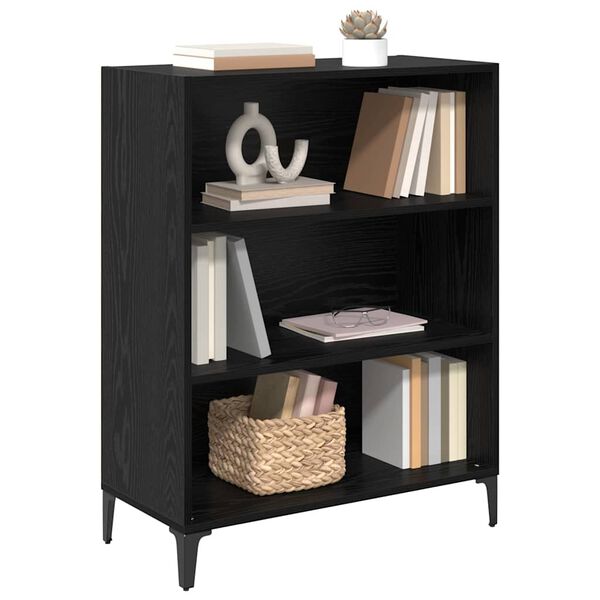 vidaXL Serviesskap Svart Eik 69,5 x 32,5 x 90 cm Konstruert tre