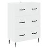 vidaXL Skuffeskap Hvit 66 x 34,5 x 89,5 cm Konstruert tre