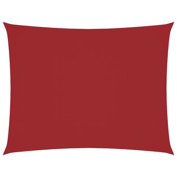 vidaXL Solseil oxfordstoff rektangul&aelig;r 4x5 m r&oslash;d