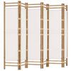 vidaXL Sammenleggbar romdeler 6 paneler 240 cm bambus og lerret