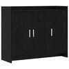vidaXL Serviesskap Svart eik 98,5 x 33 x 80 cm Konstruert tre