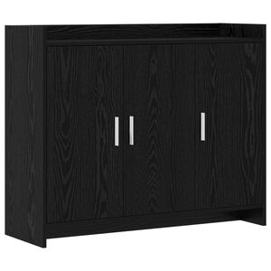 vidaXL Serviesskap Svart eik 98,5 x 33 x 80 cm Konstruert tre