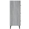vidaXL Skjenk grå sonoma 69,5x34x90 cm konstruert tre