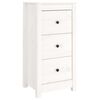 vidaXL Skjenk hvit 40x35x80 cm heltre furu