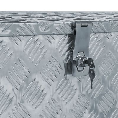 vidaXL Aluminiumsboks 110,5x38,5x40 cm sølv