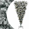 vidaXL Opp-ned kunstig hengslet juletre 150 cm 150 LED-lys Varmhvit