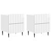 vidaXL Nattbordskap med skuff 2 pcs H&oslash;gglans hvit 43 x 34,5 x 49,5 cm
