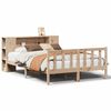 vidaXL Seng med bokhylle uten madrass 160x200 cm heltre furu