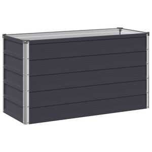 vidaXL Hevet Hagebed Antrasitt 100 x 40 x 55 cm kaldvalset st&aring;l