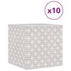 vidaXL Oppbevaringsbokser 10 stk kremhvit 32x32x32 cm ikke-vevet stoff
