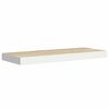 vidaXL Flytende vegghyller 2 stk eik og hvit 60x23,5x3,8 cm MDF