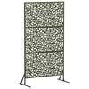 vidaXL Personvernsvegg 100 x 50 x 180 cm St&aring;l Olivengr&oslash;nn