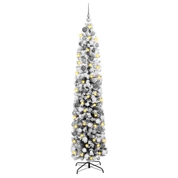 vidaXL Kunstig juletre med 300 LED gr&oslash;nn 180 cm PVC og st&aring;l og plast