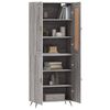 vidaXL Highboard gr&aring; sonoma 69,5x34x180 cm konstruert tre