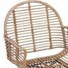 vidaXL Spisestuestol 2 pcs Naturlig 57 x 54,5 x 85 cm Rattan og Jern