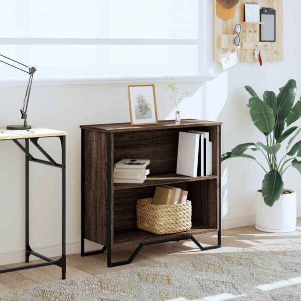 vidaXL Bokhylle brun eik 80x31x74,5 cm konstruert tre