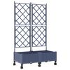 vidaXL Hageplanter med espalier og hjul 2 stk. Gr&aring; 80 x 40 x 131,5 cm
