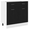 vidaXL Hengende skap Svart eik 80 x 46 x 81,5 cm Konstruert tre