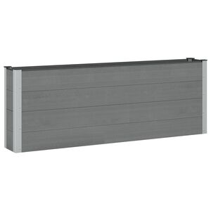 vidaXL H&oslash;ybed 2 stk. Svart 200 x 30 x 72 cm WPC og Aluminium