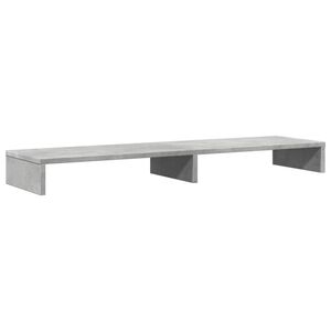 vidaXL Skjermhylle betonggr&aring; 100x27x10 cm konstruert tre