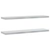 vidaXL Vegghyller 2 stk 100x23,5 cm s&oslash;lv rustfritt st&aring;l