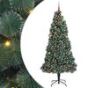vidaXL Kunstig forlysest Christmas Tree med kulepakke gr&oslash;nn 240 cm PET