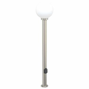 vidaXL Pullertlampe med stikkontakt 120 cm rustfritt st&aring;l IP44
