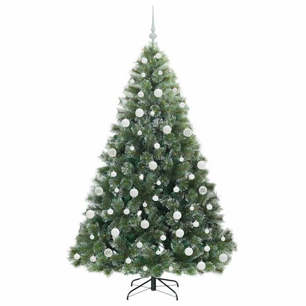 vidaXL Kunstig juletre med 300 LED med stativ gr&oslash;nn 180 cm PE og PVC