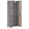 vidaXL Highboard gr&aring; sonoma 69,5x34x180 cm konstruert tre