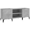 vidaXL Hifi-benk betonggr&aring; 121x38x48 cm konstruert tre