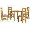 vidaXL Spisestuesett 5 stk. Beige Massivt Eiketre