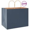vidaXL Papirposer 250 stk med h&aring;ndtak bl&aring; 32x22x24 cm