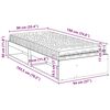vidaXL Dagseng med madrass voksbrun 90x190 cm heltre furu