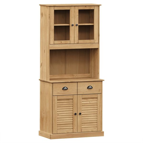 vidaXL Highboard VIGO 78x40x175 cm heltre furu