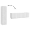 vidaXL TV-benksett 3 deler hvit konstruert tre