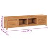 vidaXL TV-benk 135x30x35 cm heltre teak