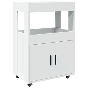 vidaXL Bartralle hvit 60x39,5x89 cm konstruert tre