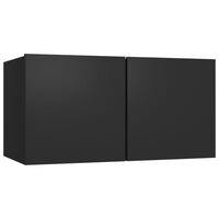 vidaXL Hengende TV-benk svart 60x30x30 cm