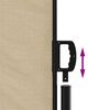 vidaXL Uttrekkbar sidemarkise beige 120x500 cm