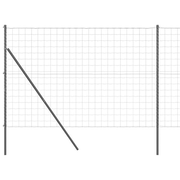 vidaXL Gjerde med stolpe Gr&aring; 1,6 x 10 m St&aring;l og PVC