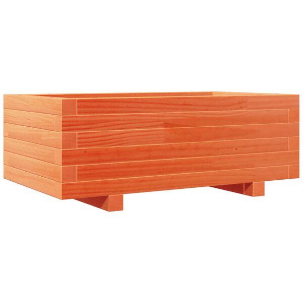 vidaXL Plantekasse voksbrun 70x40x26,5 cm heltre furu
