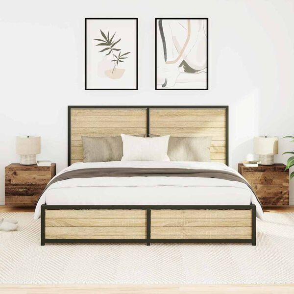 vidaXL Nattbordskap 2 pcs Gammelt tre 50 x 39 x 41 cm Konstruert tre