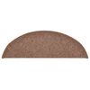 vidaXL Trappematter 30 stk 56x17x3 cm brune halvrund