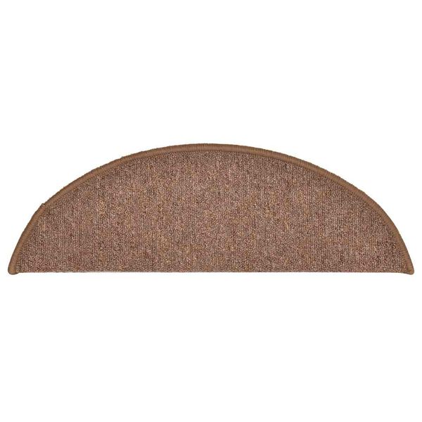 vidaXL Trappematter 30 stk 56x17x3 cm brune halvrund