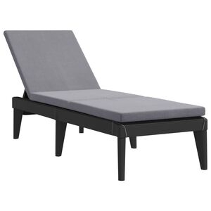 vidaXL Solseng antrasitt 186x60x29 cm PP