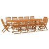vidaXL Hagespisegruppe 13 deler 280x90x75 cm heltre akasie
