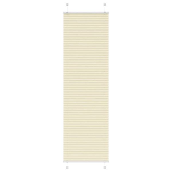 vidaXL pliss&eacute;gardin krem 65x200 cm Stoff Bredde 64,4 cm Polyester