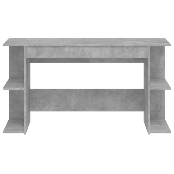 vidaXL Skrivebord betonggrå 140x50x75 cm konstruert tre